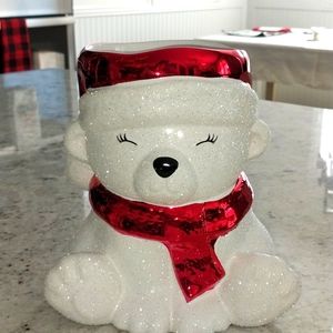 Bath body works ceramic bear candle holder